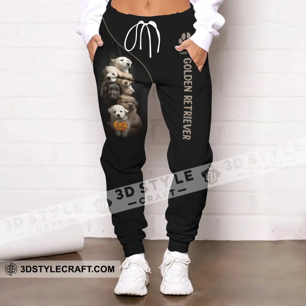 Unisex Clothing Custom Halloween Jogger Golden Retriever Pants For