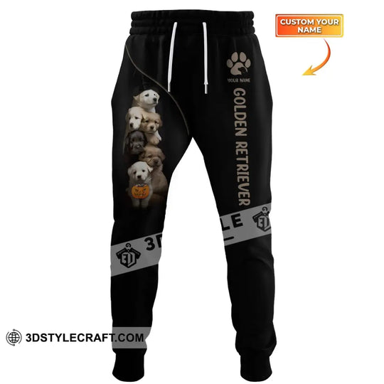 Unisex Clothing, Custom Halloween Jogger, Golden Retriever Halloween, Jogger Pants For Halloween style option 1