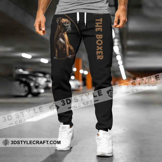 Unisex Clothing, Custom Jogger, The Boxer Dog, Jogger Pants For Pet Lovers style option 2
