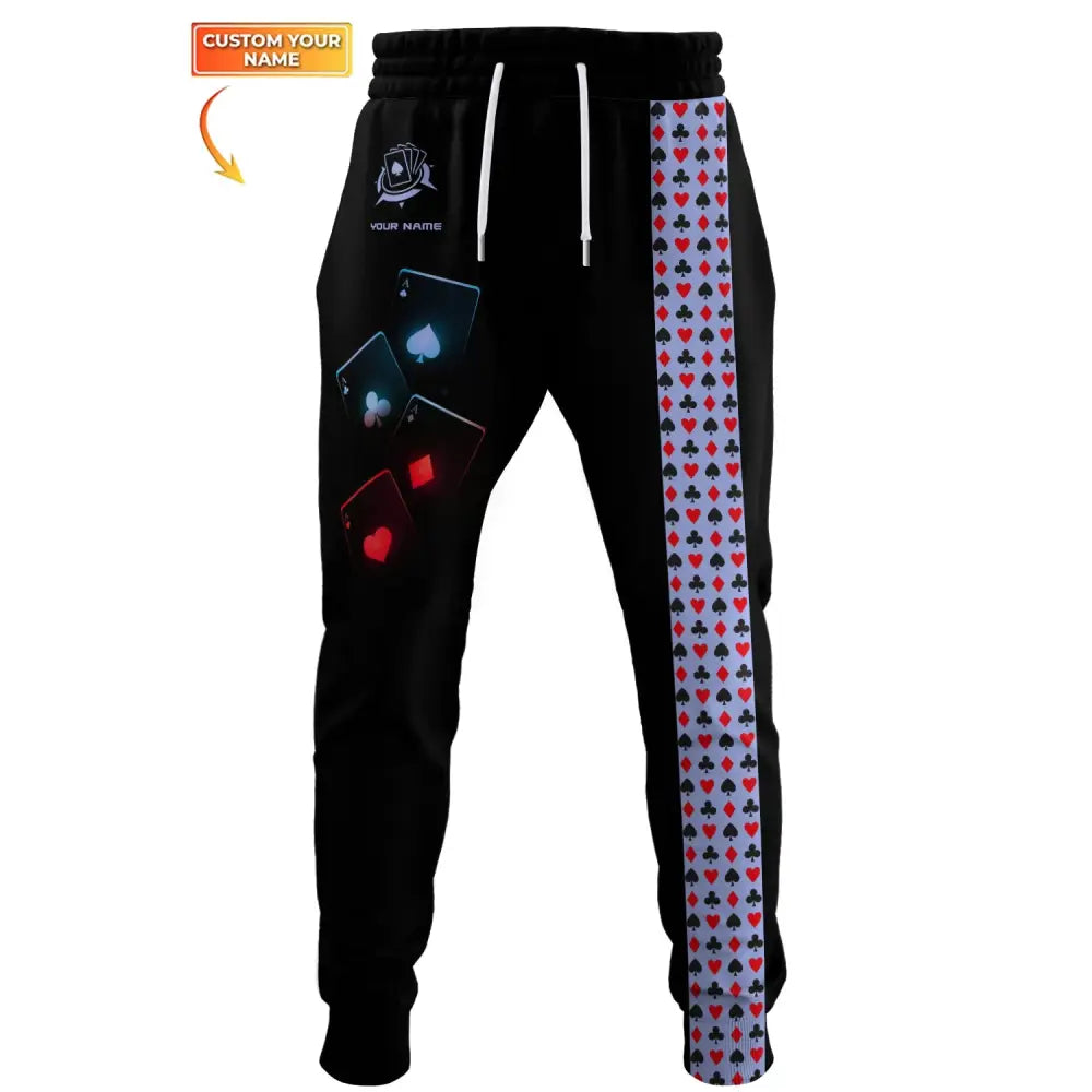Unisex Clothing Custom Name Poker Jogger Pants Casino