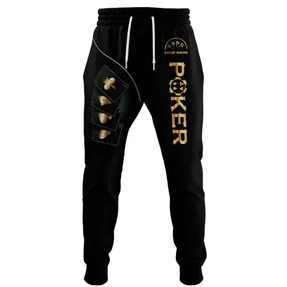 Unisex Clothing Custom Name Poker Jogger Pants Casino S