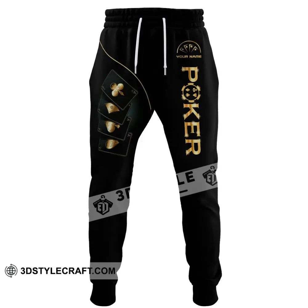 Unisex Clothing Custom Name Poker Jogger Pants Casino S