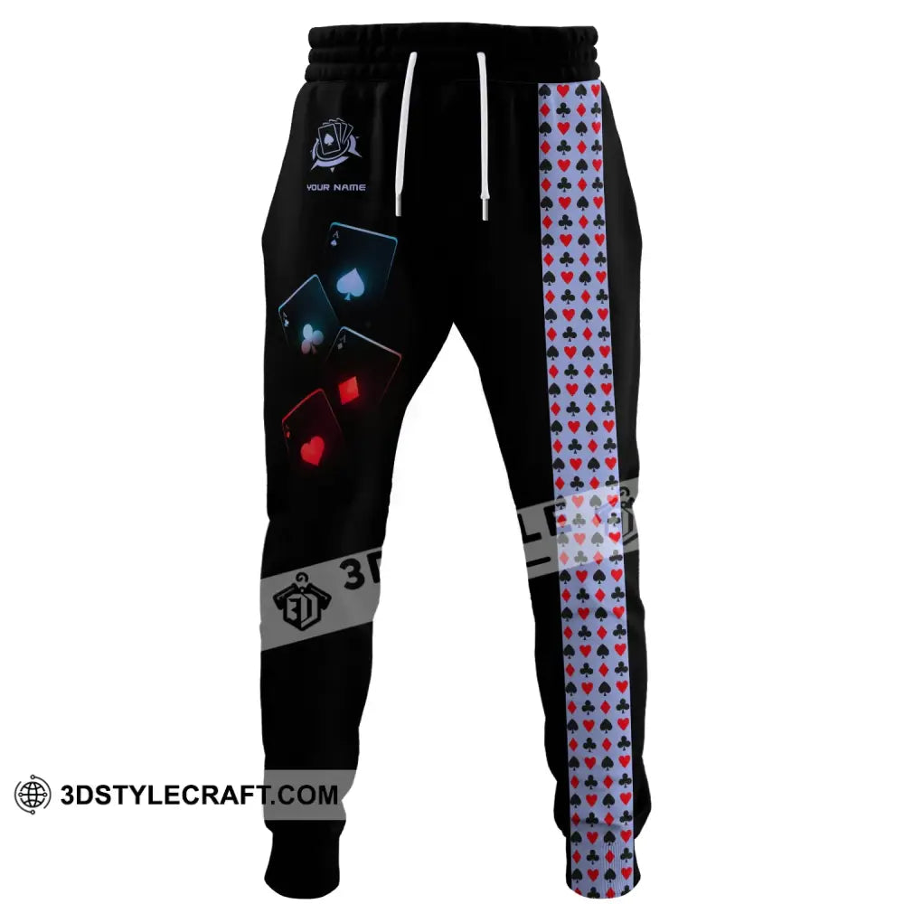 Unisex Clothing Custom Name Poker Jogger Pants Casino S