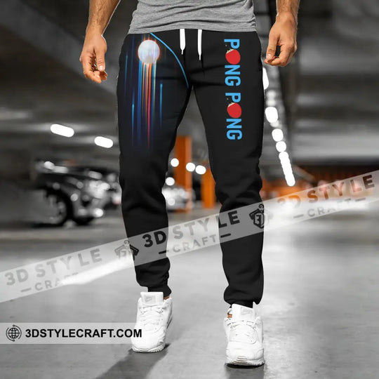 Unisex Clothing, Custom Ping Pong Jogger, Ping Pong Pants, Ping Pong Club Clothing style option 2