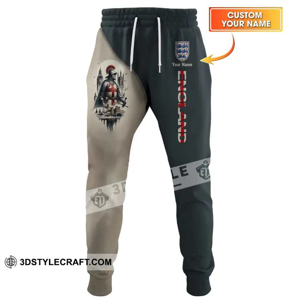 Unisex Pants - Custom Name 3D England Chevalier S