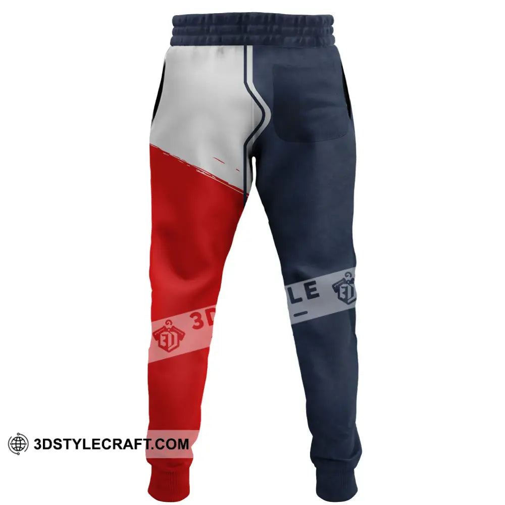 Unisex Pants - Custom Name France Map Jogger