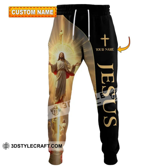 Unisex Pants Custom Name Jesus Jogger Gift For Christan