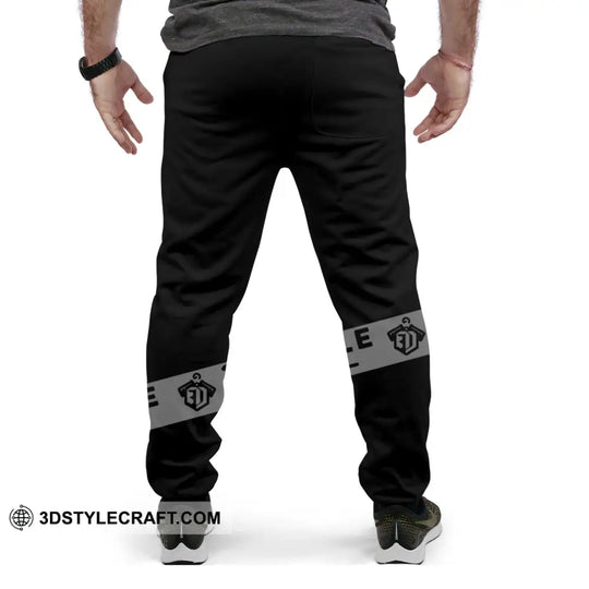 Unisex Pants - Custom Text Pants, Strong Men, Boxing Lover Sport Pants style option 3