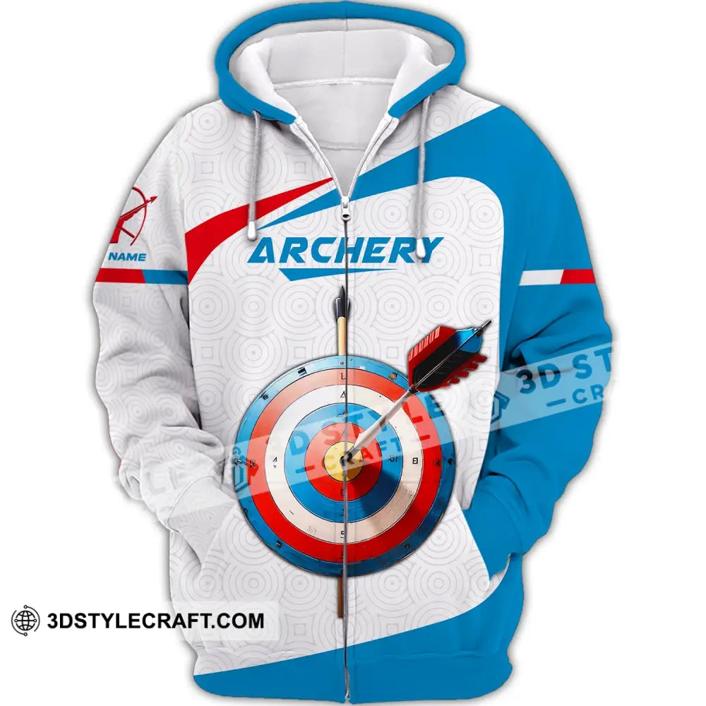 Unisex Shirt Archery Polo T-Shirt Gifts For For Lovers Zipper Hoodie / S