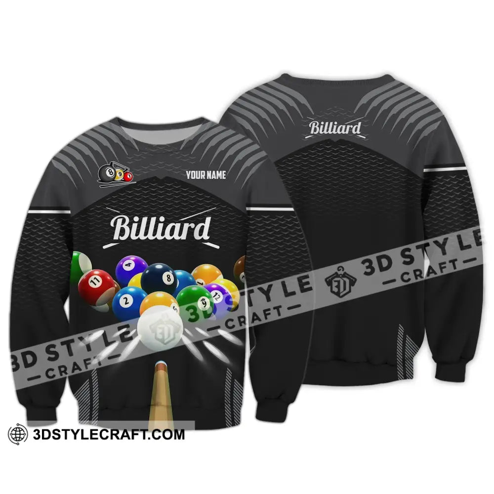 Unisex Shirt Billiards Custom T-Shirt Polo For Lovers Long Sleeve / S T-Shirt