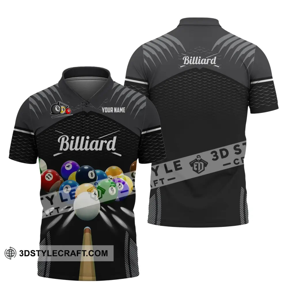 Unisex Shirt Billiards Custom T-Shirt Polo For Lovers / S T-Shirt