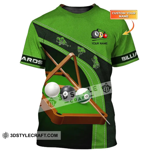 Unisex Shirt Billiards Green T-Shirt Table Polo For Lovers / S