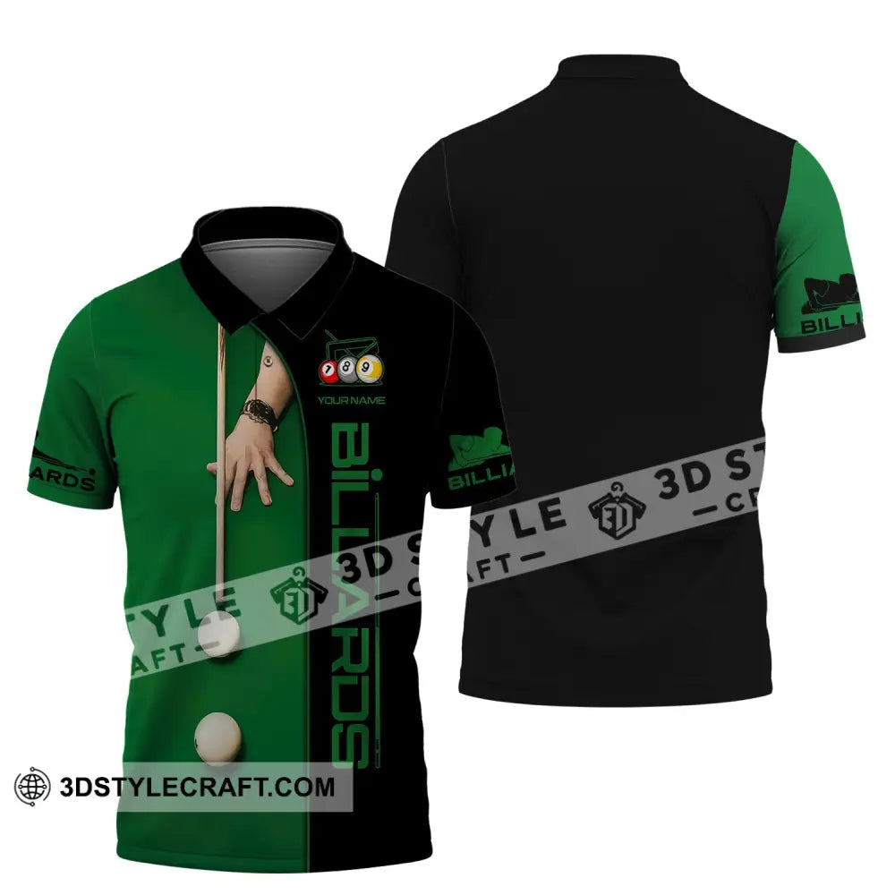 Unisex Shirt Billiards Polo T-Shirt For Lovers / S