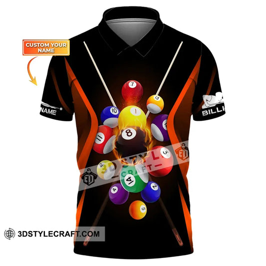 Unisex Shirt Billiards Polo T-Shirt For Lovers / S