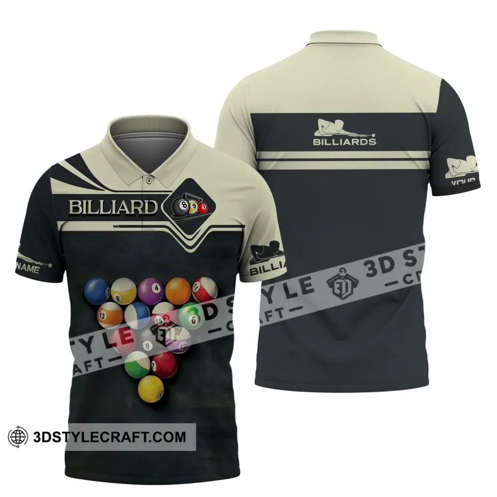 Unisex Shirt Billiards T-Shirt Billiard Triangle Polo For Lovers / S