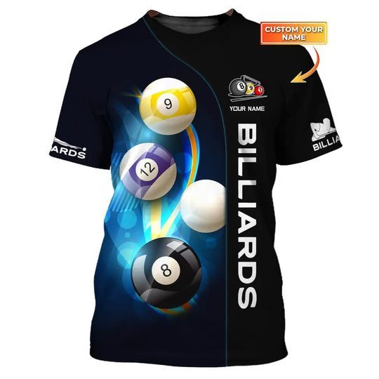 Unisex Shirt, Billiards T-Shirt, Pool Shirt, Billiards Polo, Billiards Shirt, Shirt For Billiards Lovers style option 1