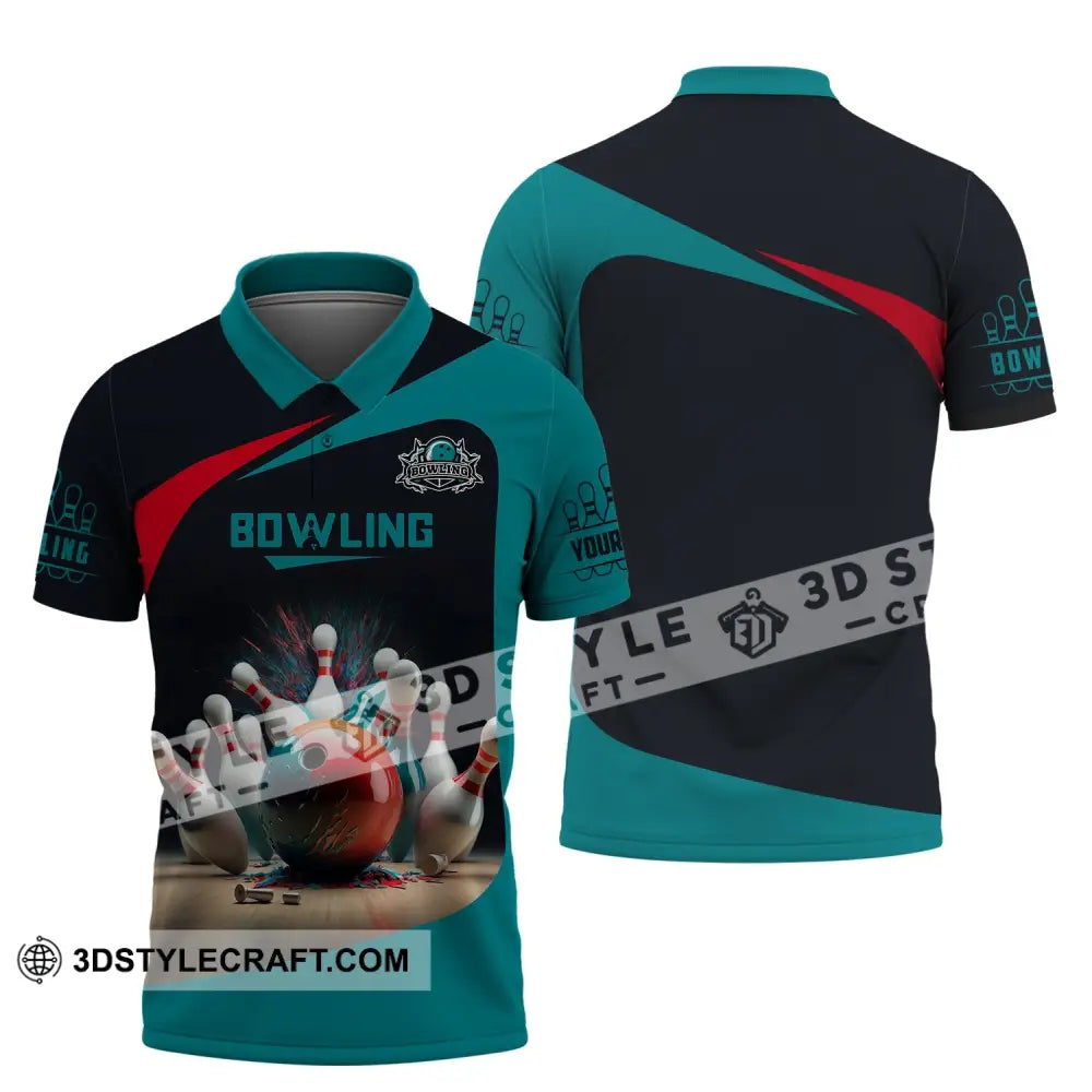 Unisex Shirt Bowling T-Shirt Custom Name For Lovers Polo / S