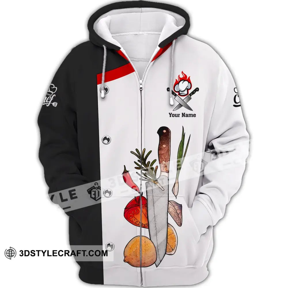 Unisex Shirt Chef Hoodie Sportwear Cooking Lovers Zipper / S T-Shirt