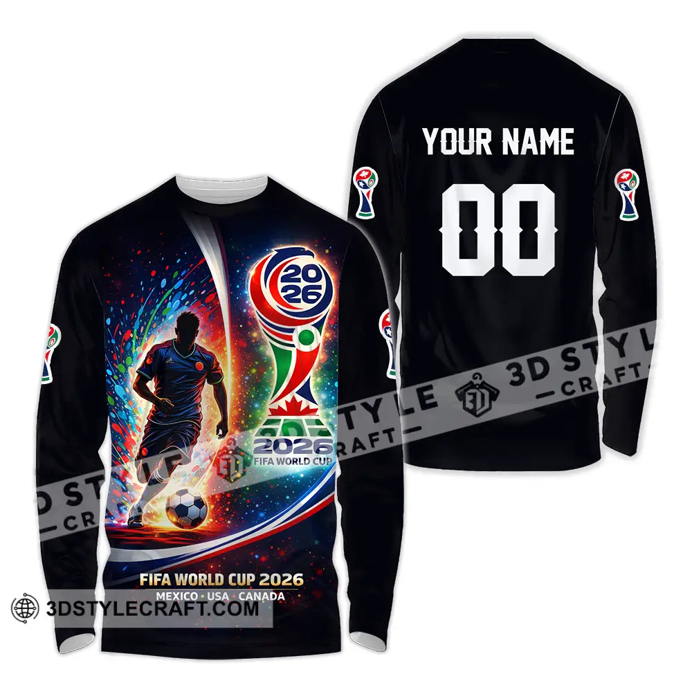 Unisex Shirt - Custom 2026 World Cup 3D Shirt Long Sleeve Shirt / S T-shirt