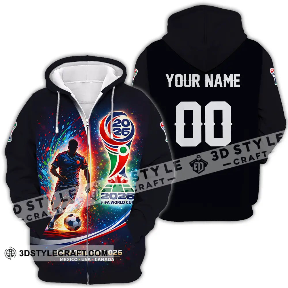 Unisex Shirt - Custom 2026 World Cup 3D Shirt Zipper Hoodie / S T-shirt
