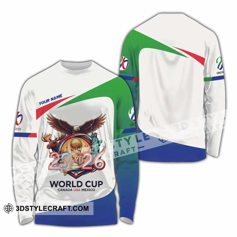 Unisex Shirt - Custom Fifa World Cup 2026 3D Shirt Long Sleeve Shirt / S T-shirt