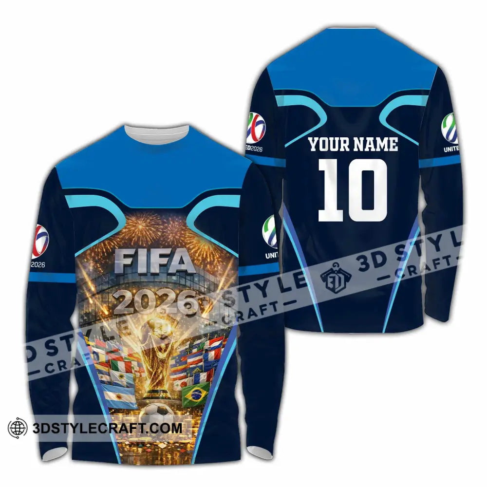 Unisex Shirt - Custom Fifa World Cup 2026 3D Shirt Long Sleeve Shirt / S T-shirt