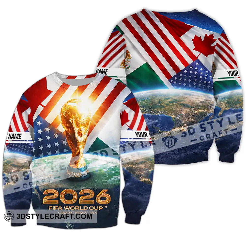 Unisex Shirt - Custom Fifa World Cup 2026 3D Shirt Long Sleeve / S T-shirt