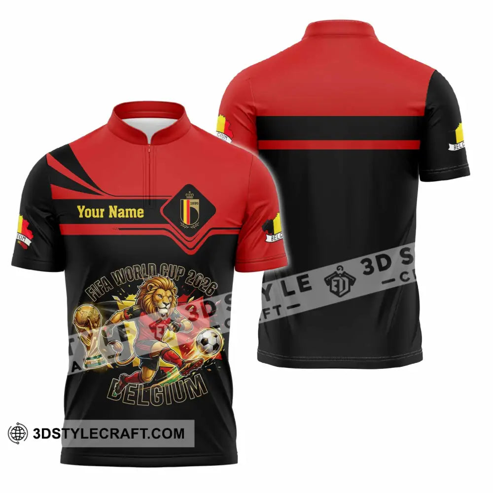 Unisex Shirt - Custom World Cup 2026 3D Shirt Zipper Polo Shirt / S T-shirt