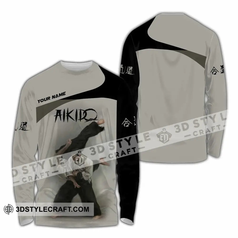 Unisex Shirt - Custom Aikido 3D Shirt Long Sleeve Shirt / S T-shirt