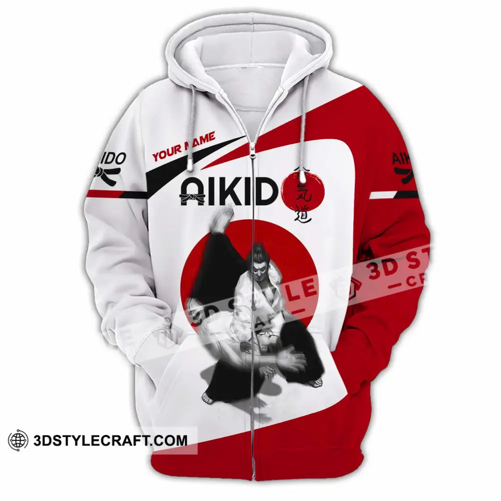 Unisex Shirt - Custom Aikido 3D Shirt Zipper Hoodie / S T-shirt