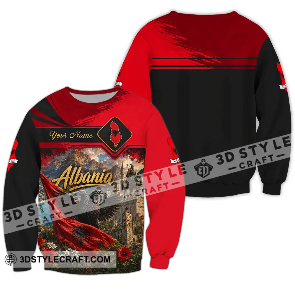 Unisex Shirt - Custom Albania Shirt - Long Sleeve / S - T-shirt