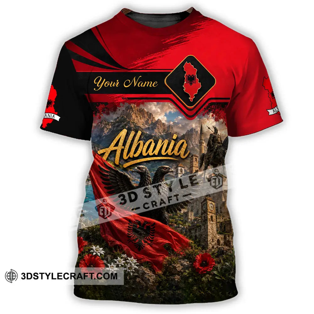 Unisex Shirt - Custom Albania Shirt - T-Shirt / S - T-shirt