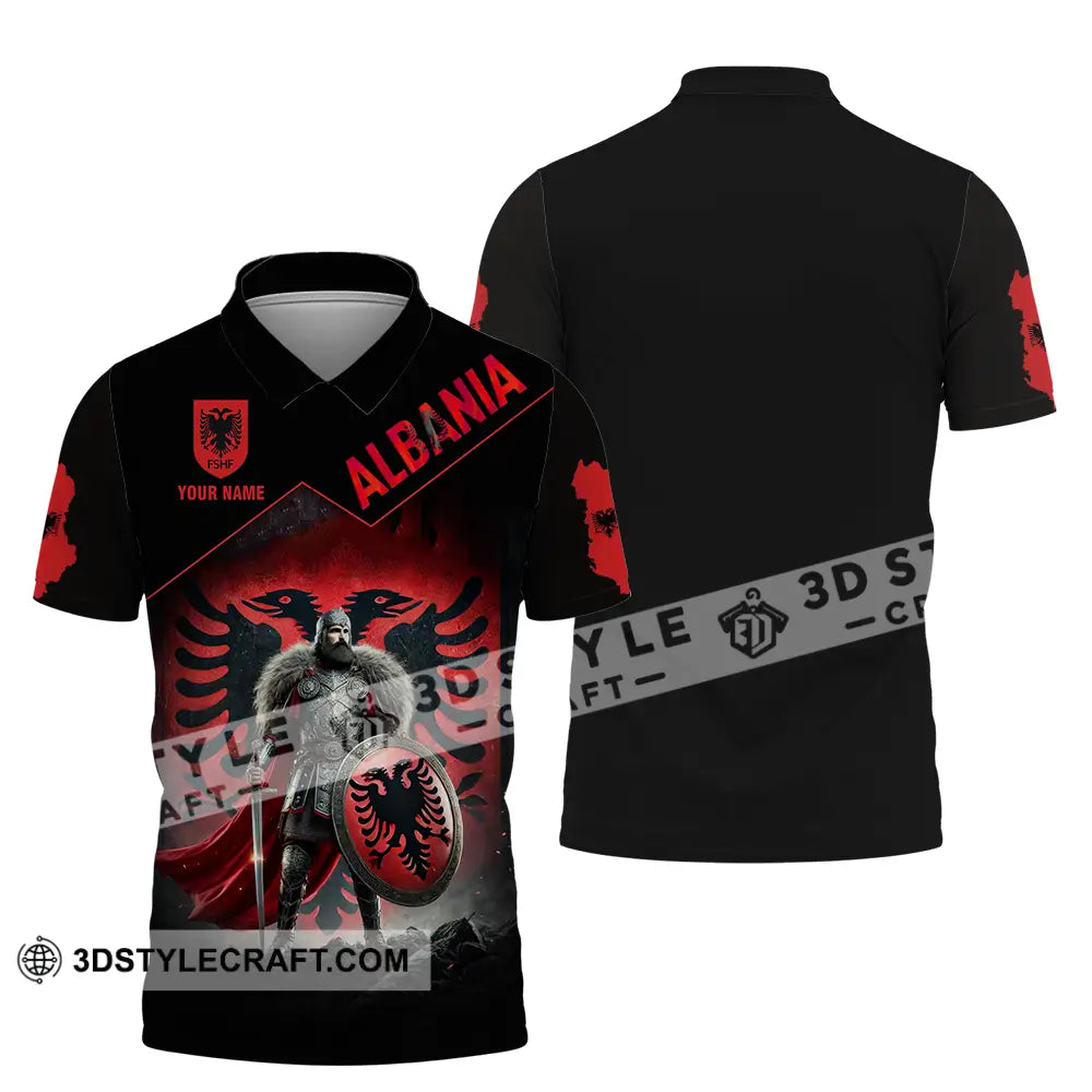 Unisex Shirt - Custom Albania Warrior Shirt Polo Shirt / S T-shirt
