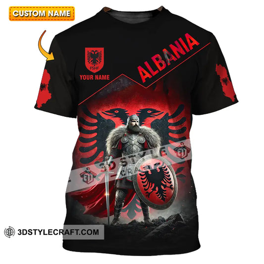 Unisex Shirt - Custom Albania Warrior Shirt T-shirt