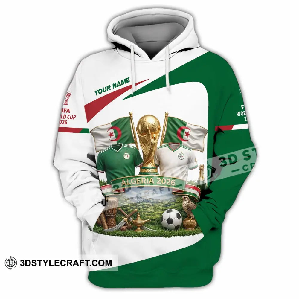 Unisex Shirt - Custom Algeria World Cup 2026 3D Shirt - Hoodie / S - T-shirt