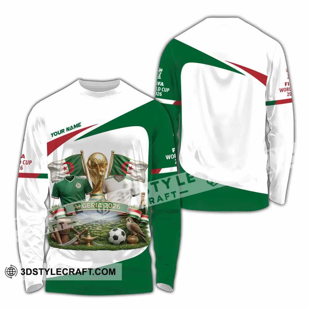 Unisex Shirt - Custom Algeria World Cup 2026 3D Shirt - Long Sleeve Shirt / S - T-shirt