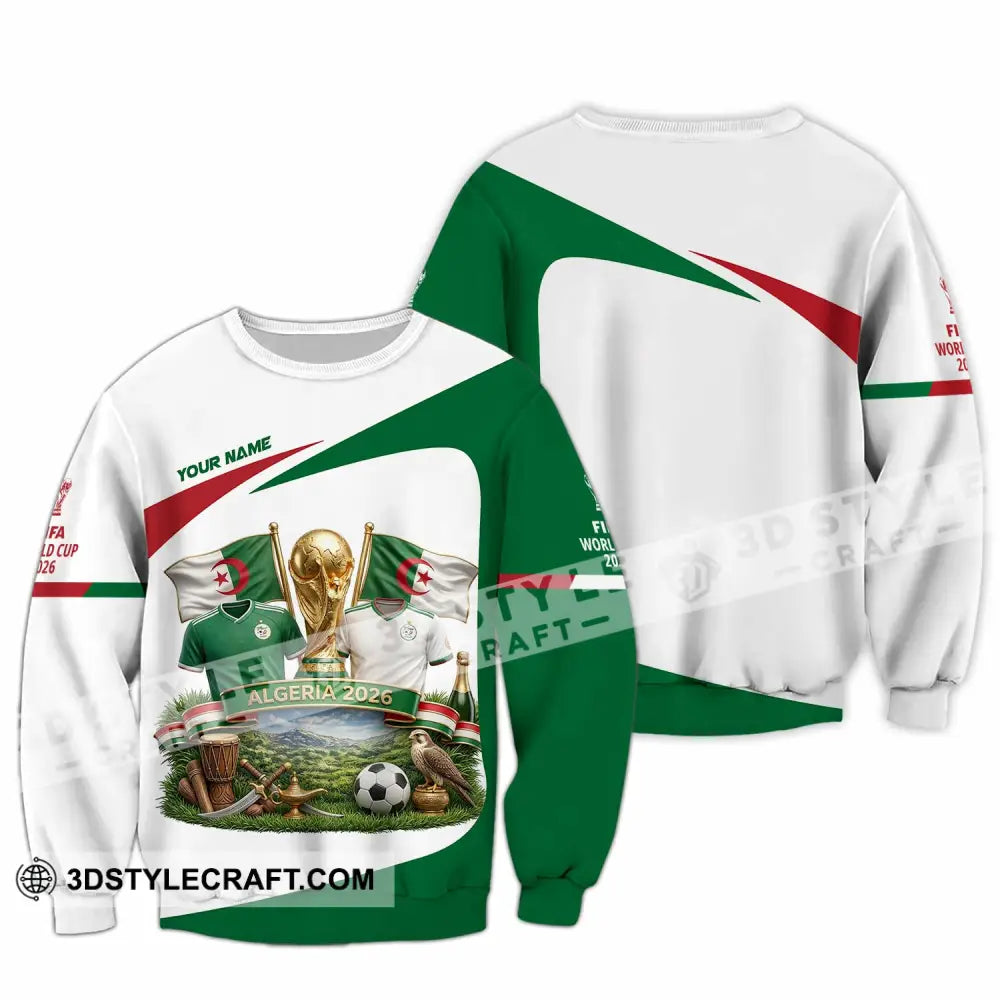 Unisex Shirt - Custom Algeria World Cup 2026 3D Shirt - Long Sleeve / S - T-shirt