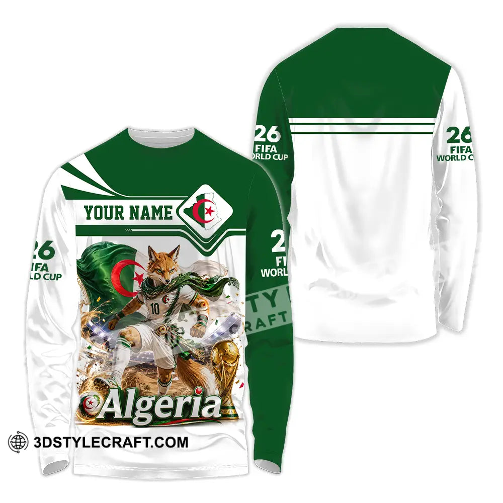 Unisex Shirt - Custom Algeria World Cup 2026 Shirt - Long Sleeve Shirt / S - T-shirt