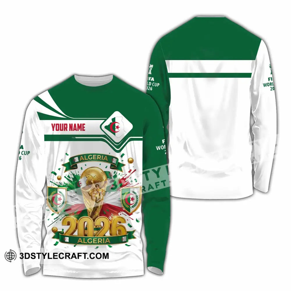 Unisex Shirt - Custom Algeria World Cup 2026 Shirt - Long Sleeve Shirt / S - T-shirt