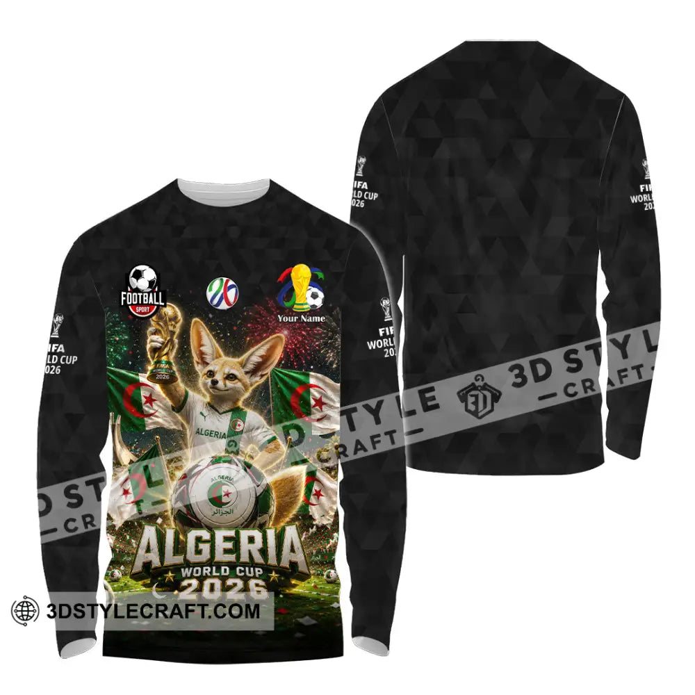 Unisex Shirt - Custom Algeria World Cup 2026 Shirt - Long Sleeve Shirt / S - T-shirt