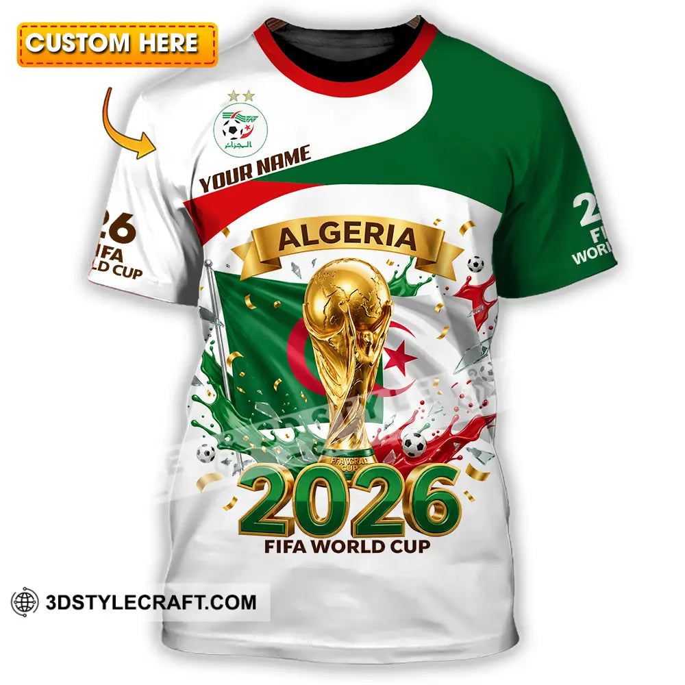 Unisex Shirt - Custom Algeria World Cup 2026 3D Shirt - T-shirt