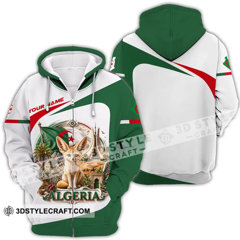 Unisex Shirt - Custom Algeria Shirt - Zipper Hoodie / S - T-shirt