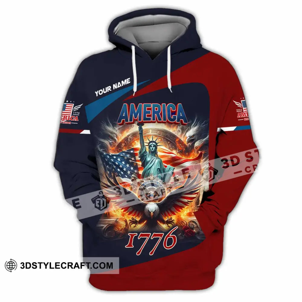 Unisex Shirt - Custom America 1776 Shirt Hoodie / S T-shirt