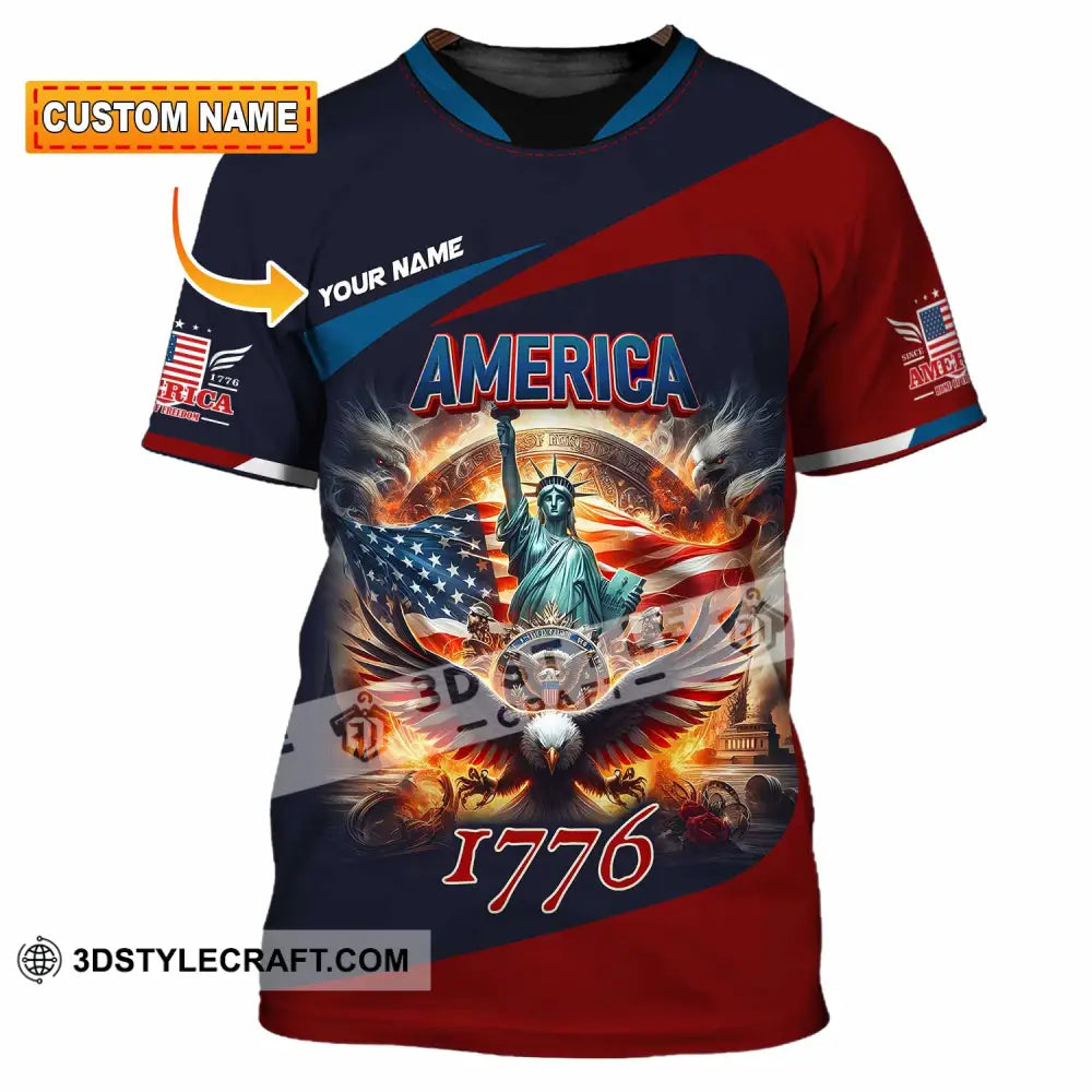 Unisex Shirt - Custom America 1776 Shirt T-Shirt / S T-shirt
