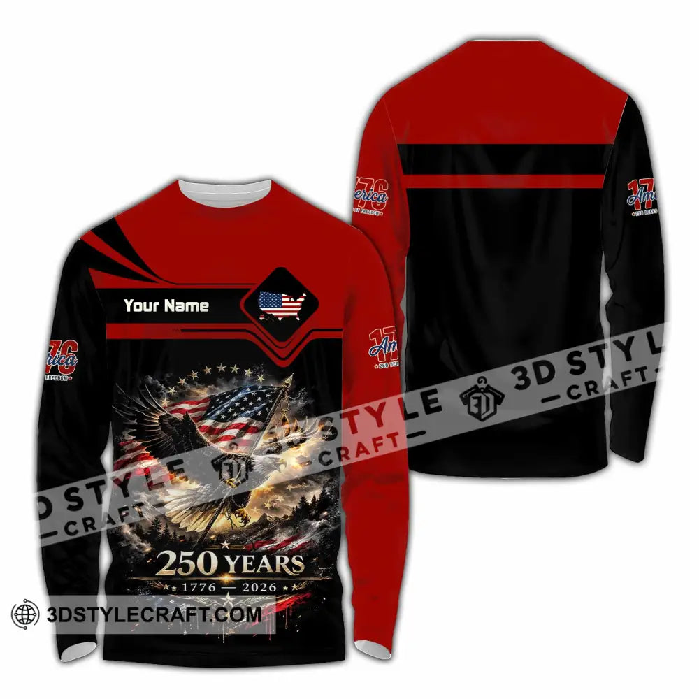 Unisex Shirt - Custom America 250 Years Shirt - Long Sleeve Shirt / S - T-shirt