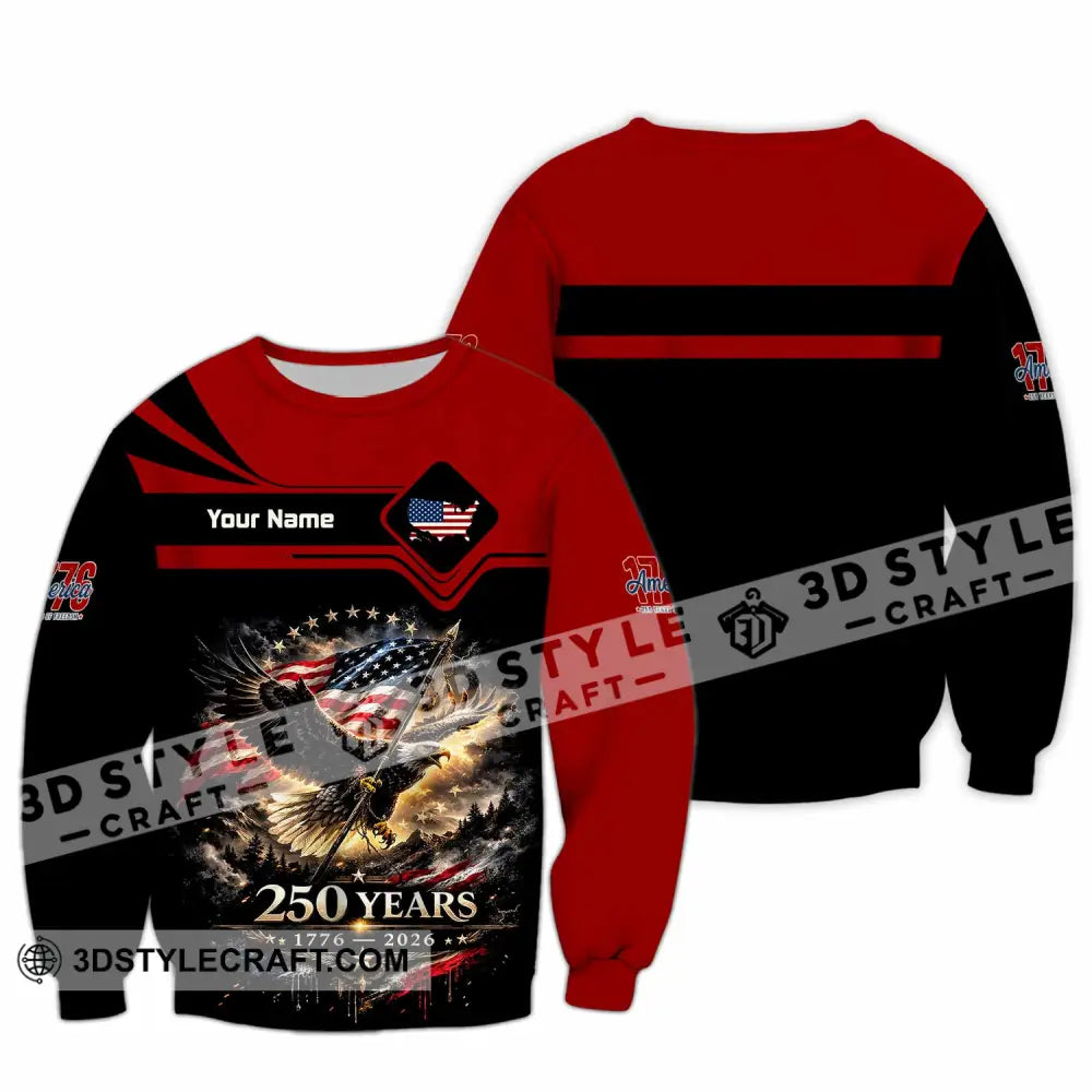 Unisex Shirt - Custom America 250 Years Shirt - Long Sleeve / S - T-shirt