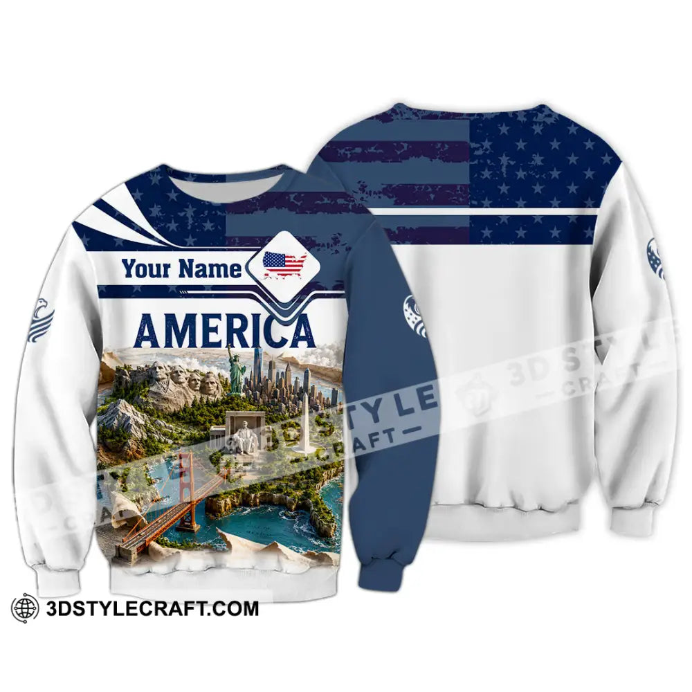 Unisex Shirt - Custom America Shirt - Long Sleeve / S - T-shirt
