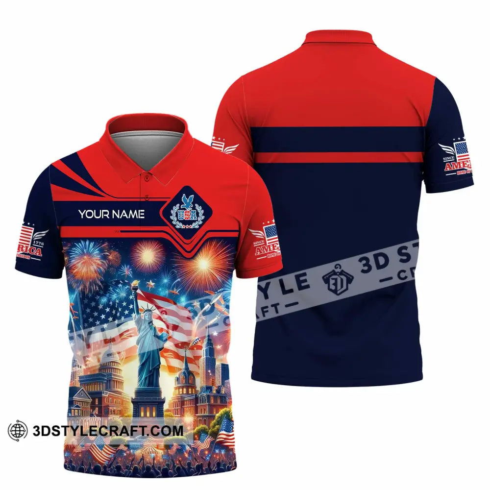 Unisex Shirt - Custom America Shirt Polo Shirt / S T-shirt