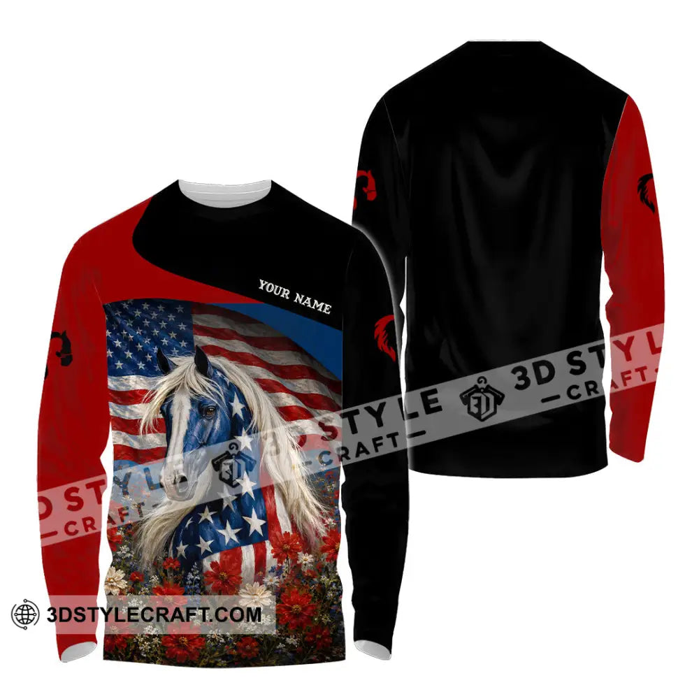 Unisex Shirt - Custom American Shirt - Long Sleeve Shirt / S - T-shirt