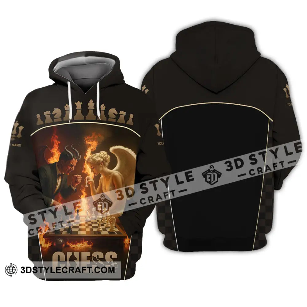 Unisex Shirt - Custom Angels & Demons Chess Shirt For Couple Hoodie / S T-shirt